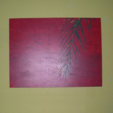 Palm leaf painting