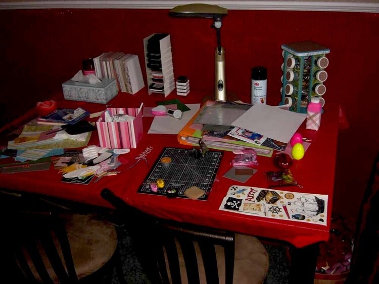 Yes, that is my table! MESSY!!