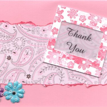 Thank You card using slide mount