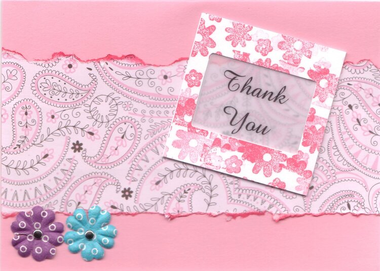 Thank You card using slide mount