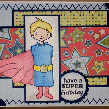 MFT Ben Paper Dolls superboy birthday card