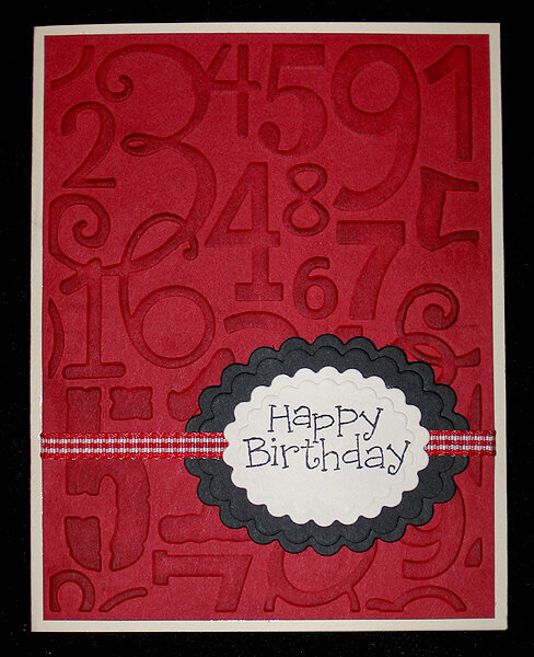 Red and black birthday card