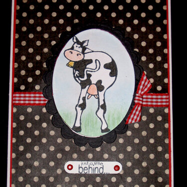 H&amp;M Stamps Lil&#039; Behind Cow Belated Birthday card