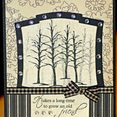 GKD Trees Silhouettes card in black and cream