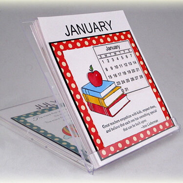 CD Case Calendar for Teacher (in use)