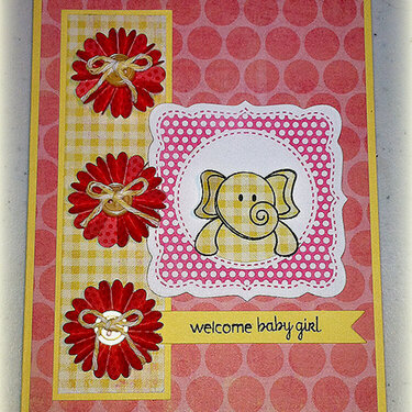 Welcome Baby Girl card