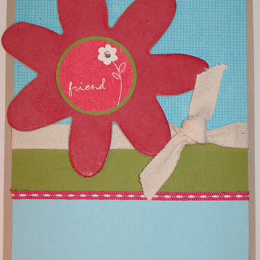 SU chipboard flower card