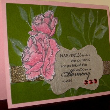 Year of Flowers Pink Roses card