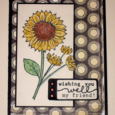 Year of Flowers Sunflower card in Crate Paper