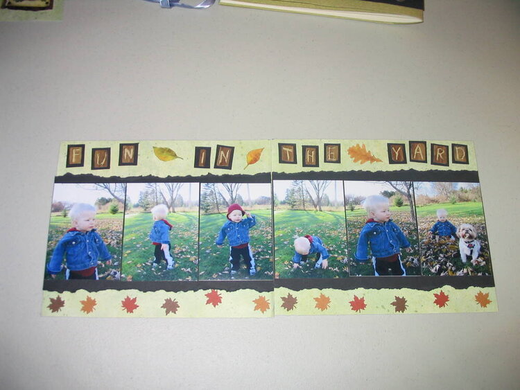 Fun in the yard two page layout