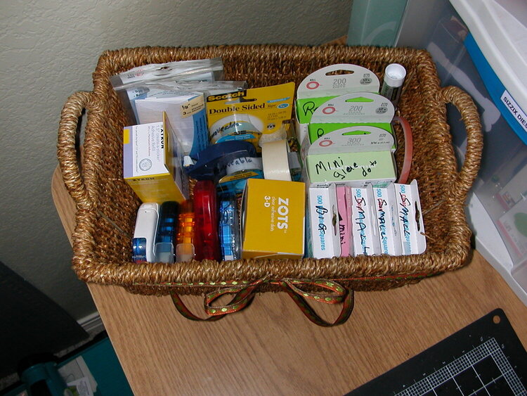 Adhesive basket (top)