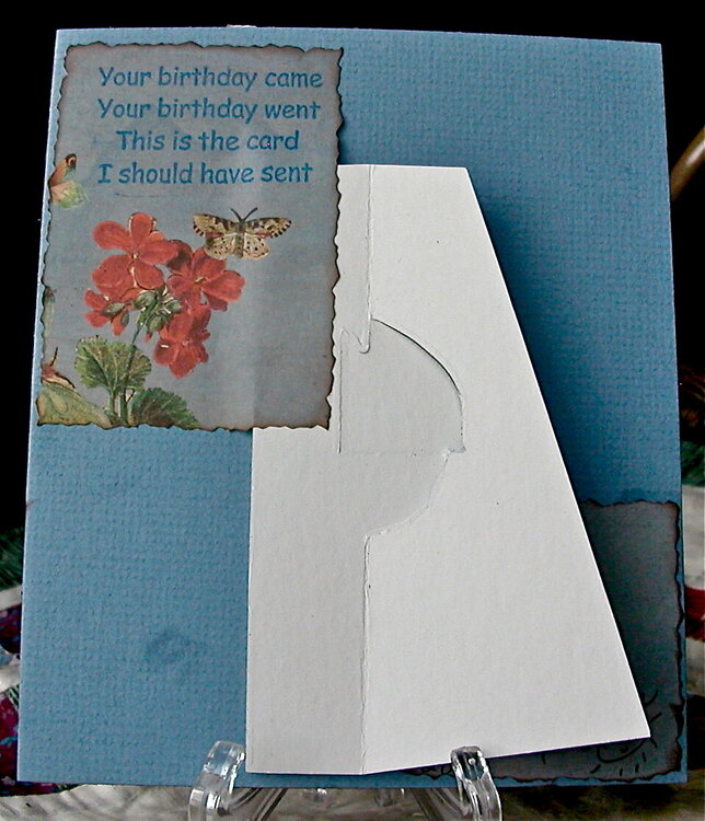 Belated Birthday Easel card