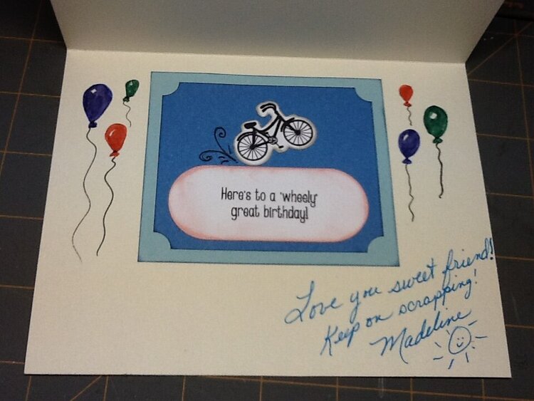 Bicycle birthday card