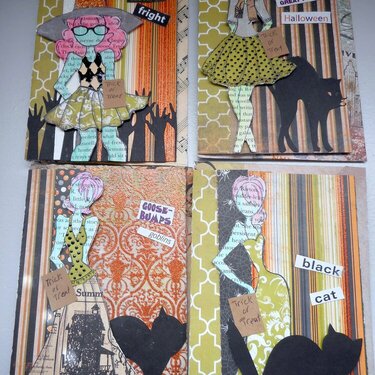 Halloween cards set 3