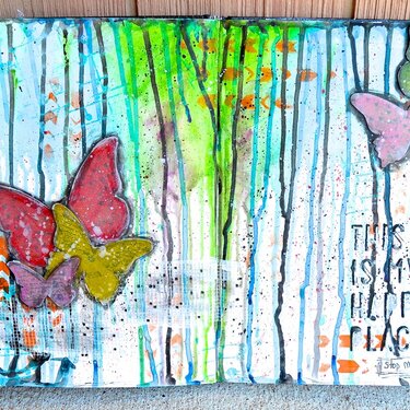 &quot;This is my happy place&quot; Art journaling featuring Faber Castell Gelatos