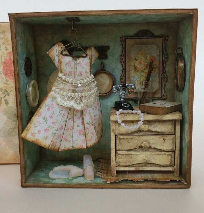 Graphic 45 Miniature Altered Mixed Media Box featuring &quot;Baby to Bride&quot;