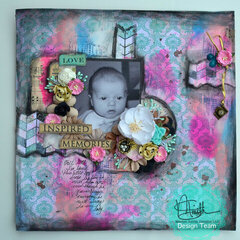 12 x 12 Baby Layout featuring Marion Smith Designs "Romance Novel Chapter 2" and Color Lab