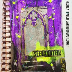 Art Journal Piece featuring "Cathedral of LOVE" by Rebekah Meier