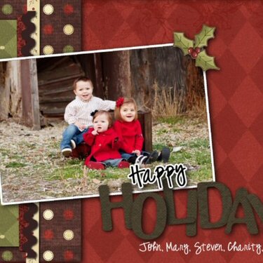 Holly Christmas Card