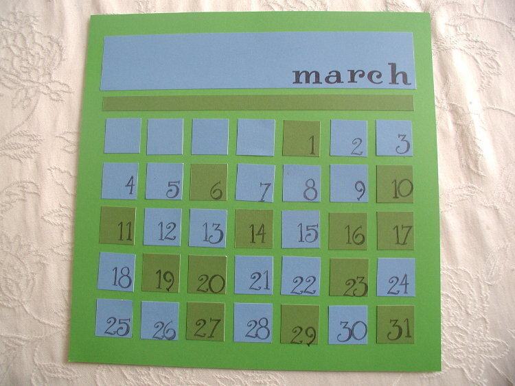 Mar calendar