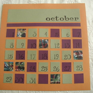 Oct calendar layout