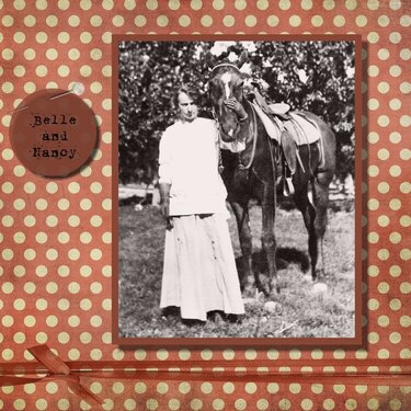 My great grandma and her horse nancy