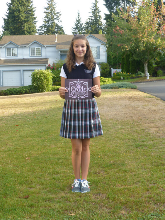 Caitlin&#039;s first day of school