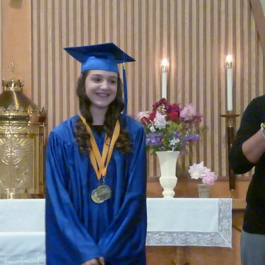 Caitlin receiving Salutatorian