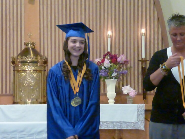 Caitlin receiving Salutatorian