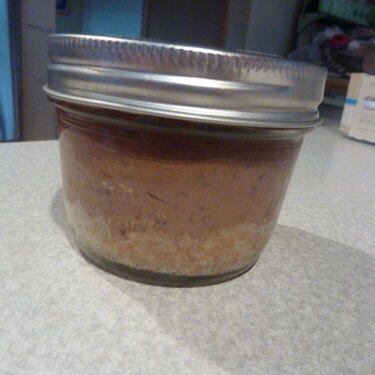 Mocha chocolate pie in a jar