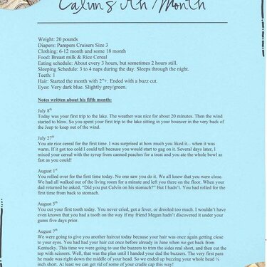 Calvin&#039;s 5th Month