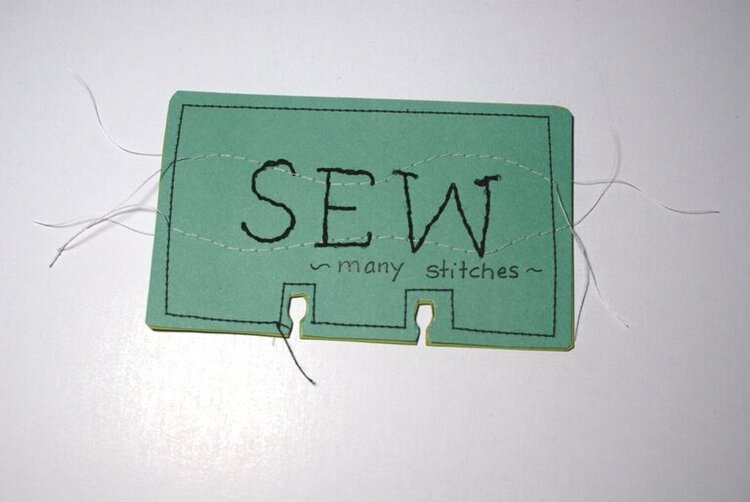 Sew card for rolodex