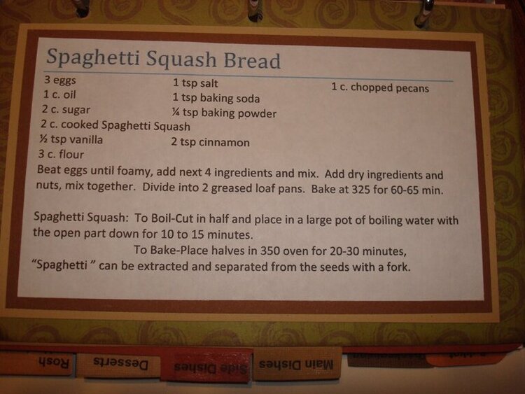 Recipe-Spaghetti Squash Bread