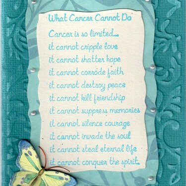 Teal Cancer Cannot