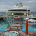 A view of the pool deck