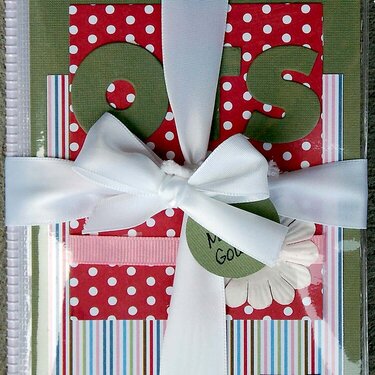 Album Cover with ribbon and name tag..