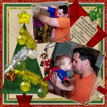 Daddy and Rohan Decorating the tree