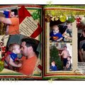 Two page Christmas layout in Display book