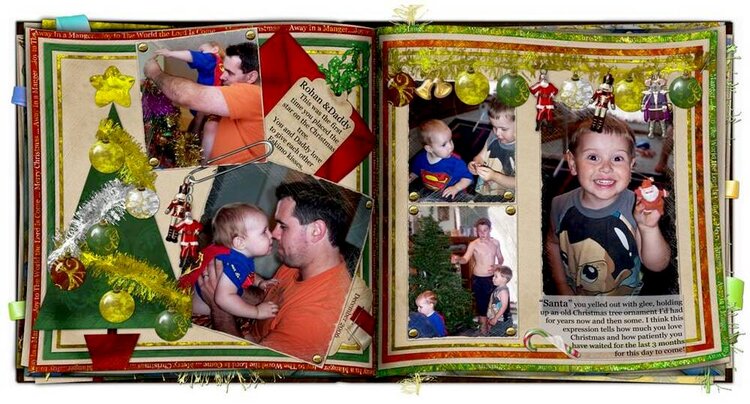 Two page Christmas layout in Display book