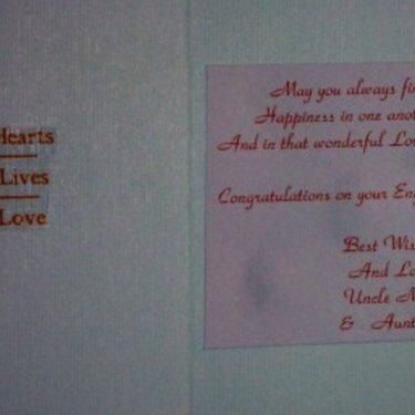 Inside Engagement Card