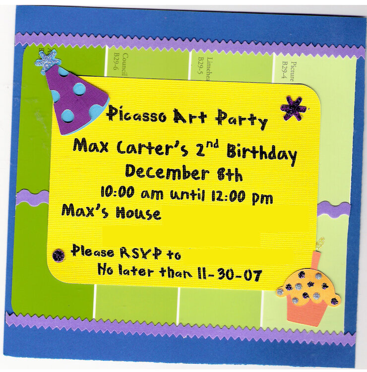 Invitation For Max&#039;s Party