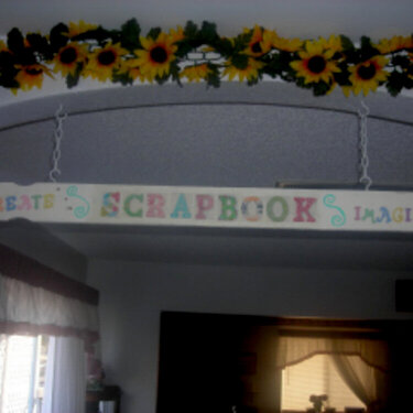 Other side of my Scrapbook Fence Post Sign