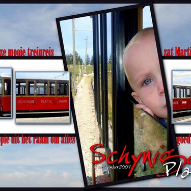 Martin on the Schynige Platte train