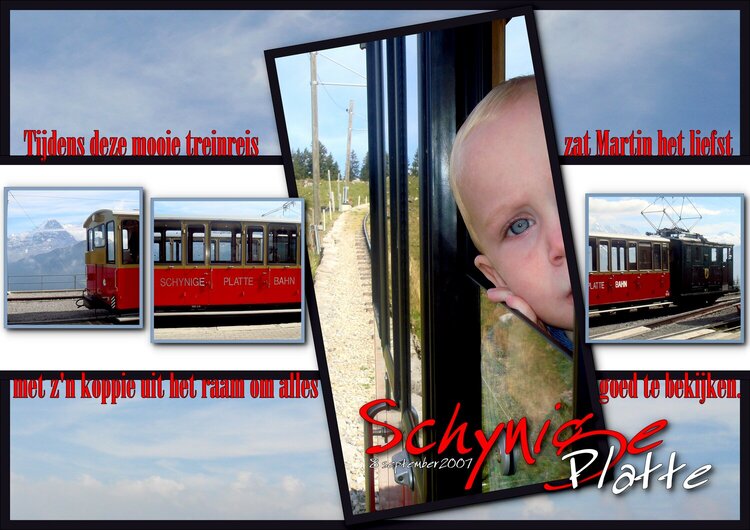 Martin on the Schynige Platte train
