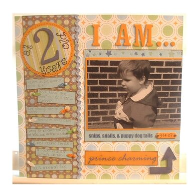 At 2 Years Old I Am...