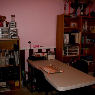 My New Scrapbook Room ~ Whole Wall From Left