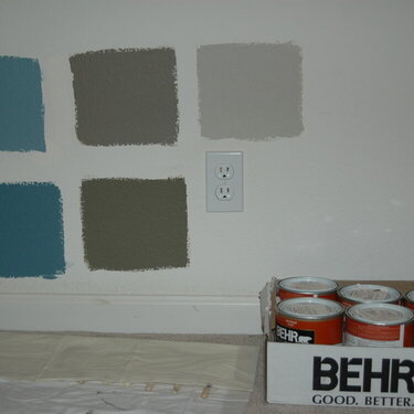 *During* - Testing Paint Colors for New Office...
