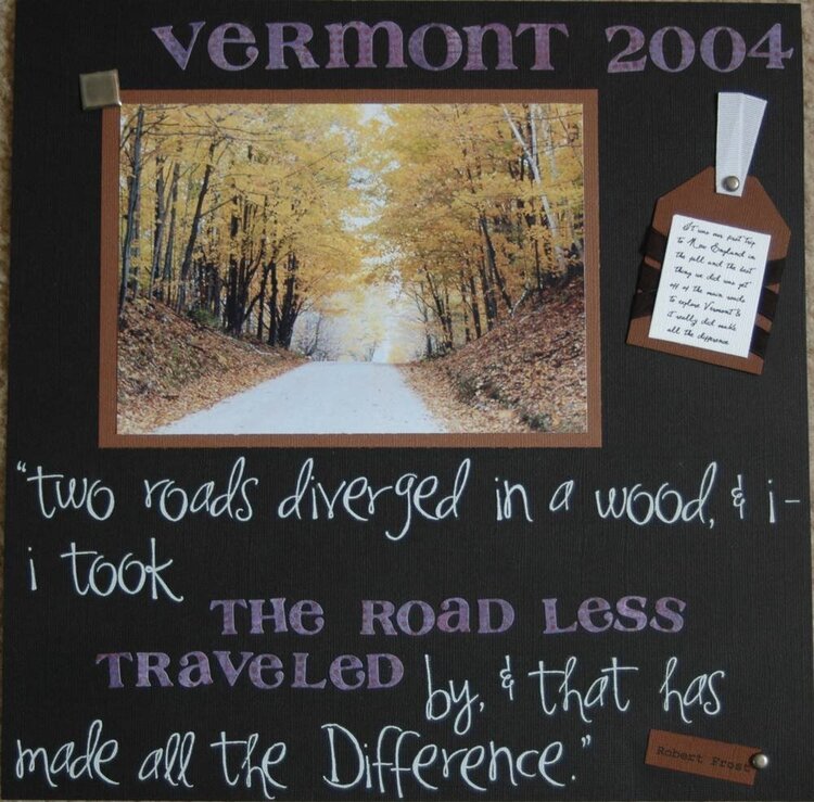 Vermont Cover Page Redone 7-4-06
