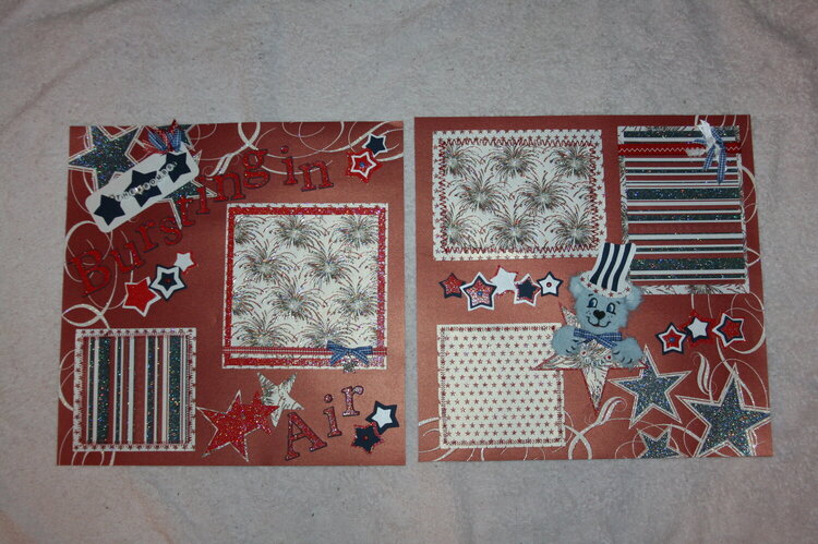 Bombs bursting in air 12 x 12 Double layout
