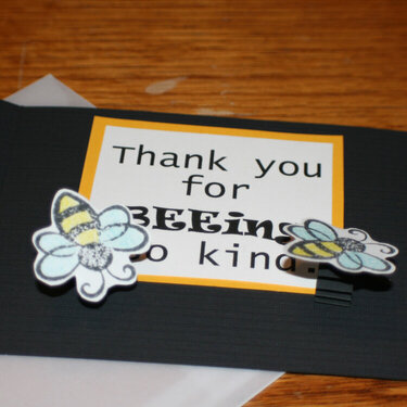 Bee inside card